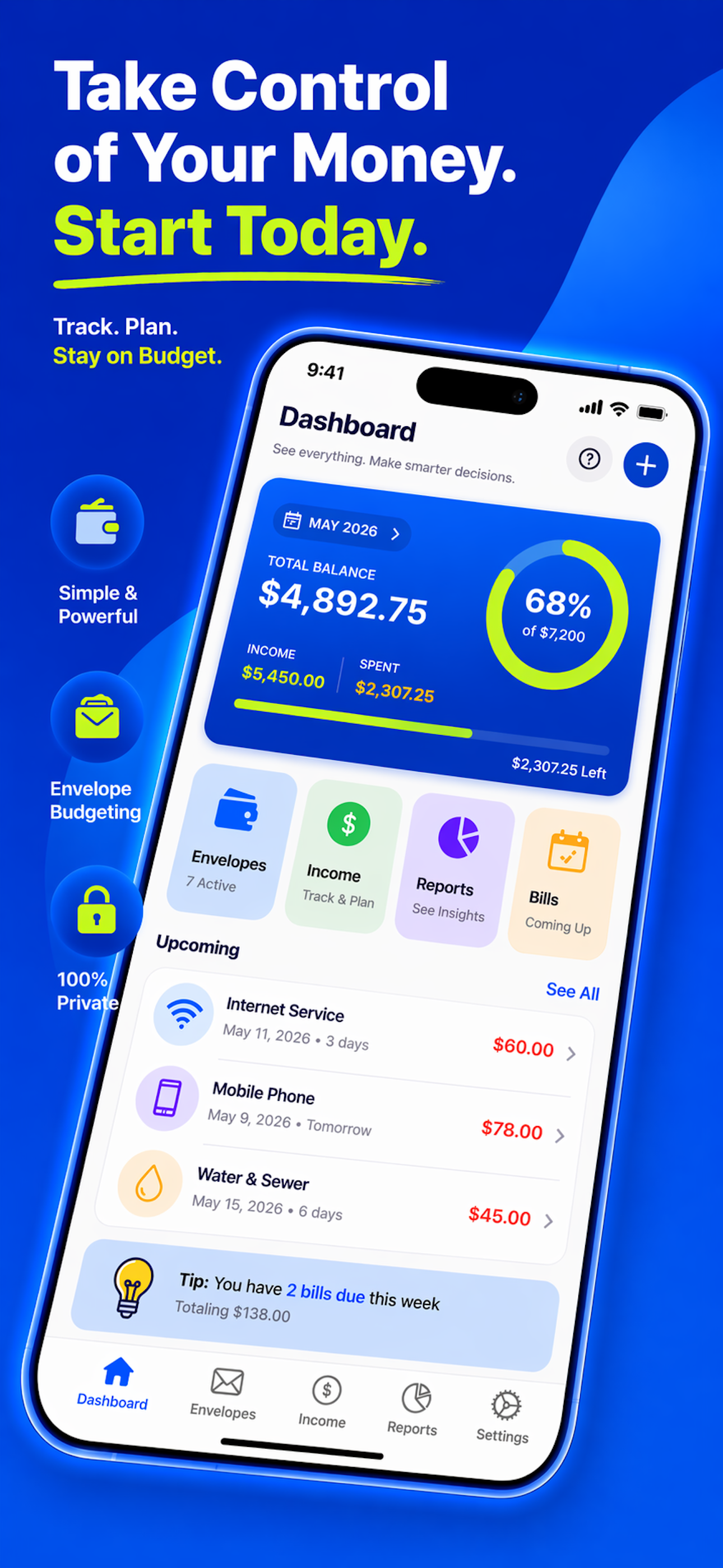 Budget Envelopes App Store screenshot placeholder