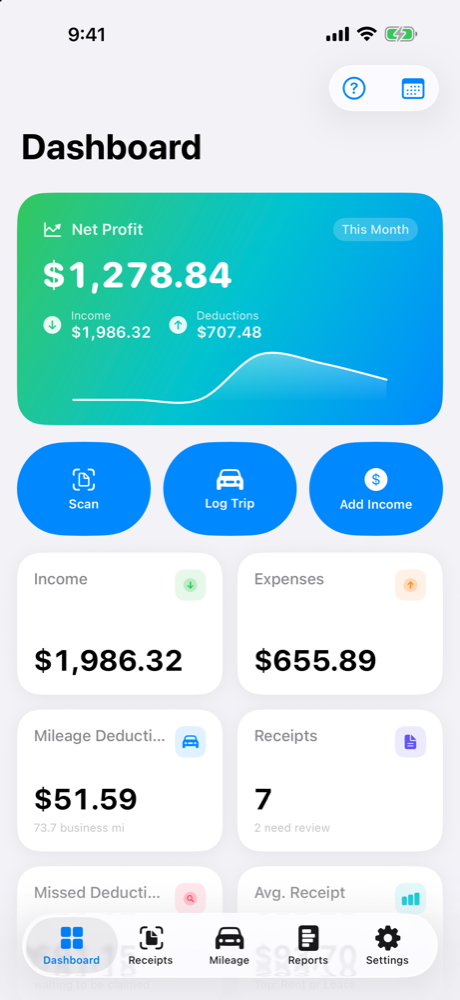ReceiptHQ dashboard screenshot